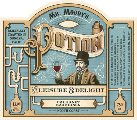 Mr. Moody's Potion - Cabernet Sauvignon label