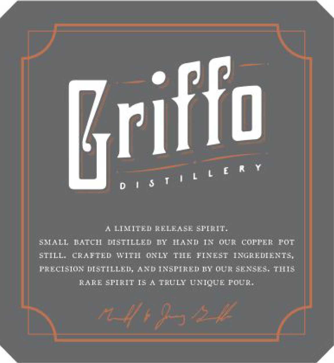 Griffo - Barrel Aged Gin label