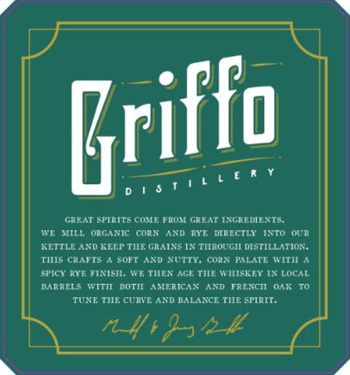 Griffo - Stony Point Whiskey label