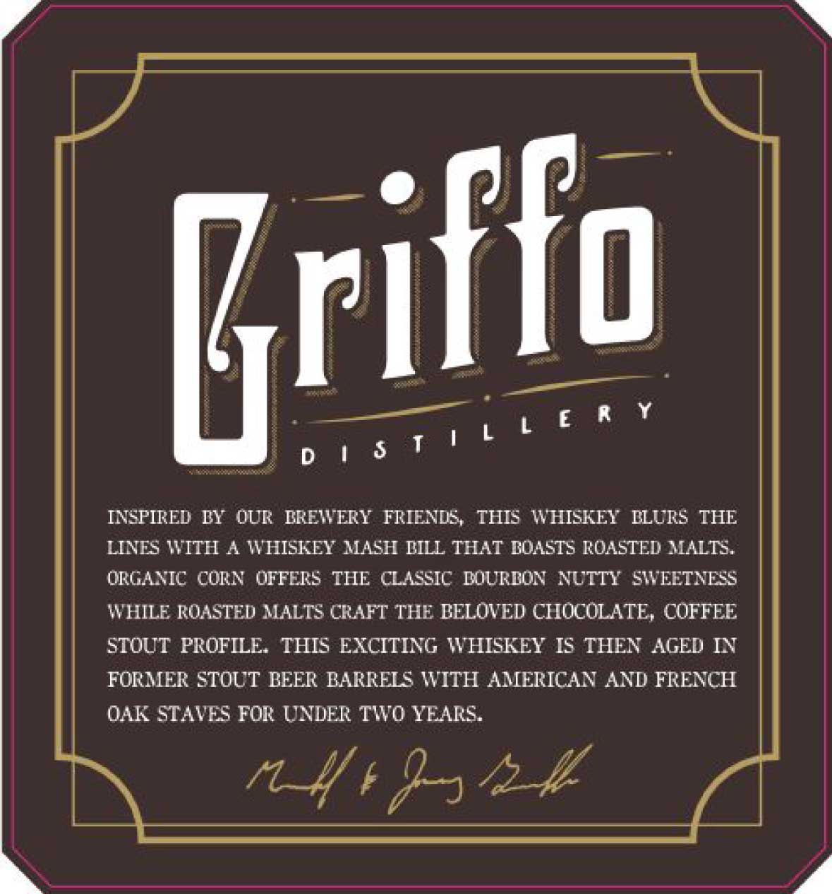 Griffo - Stout Barreled Whiskey label