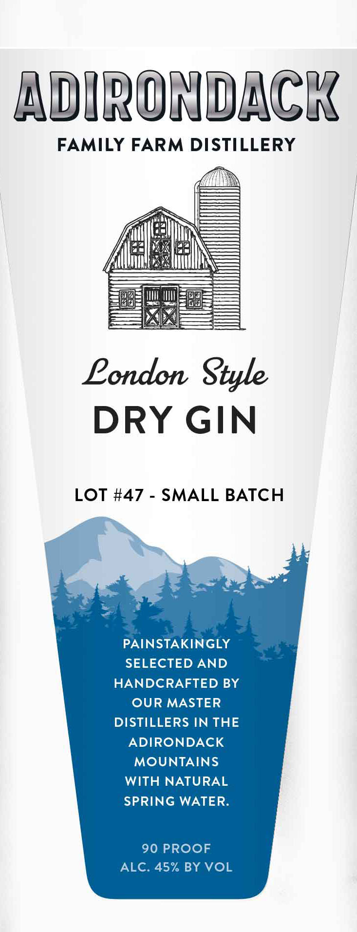 Adirondack - London Dry Gin label