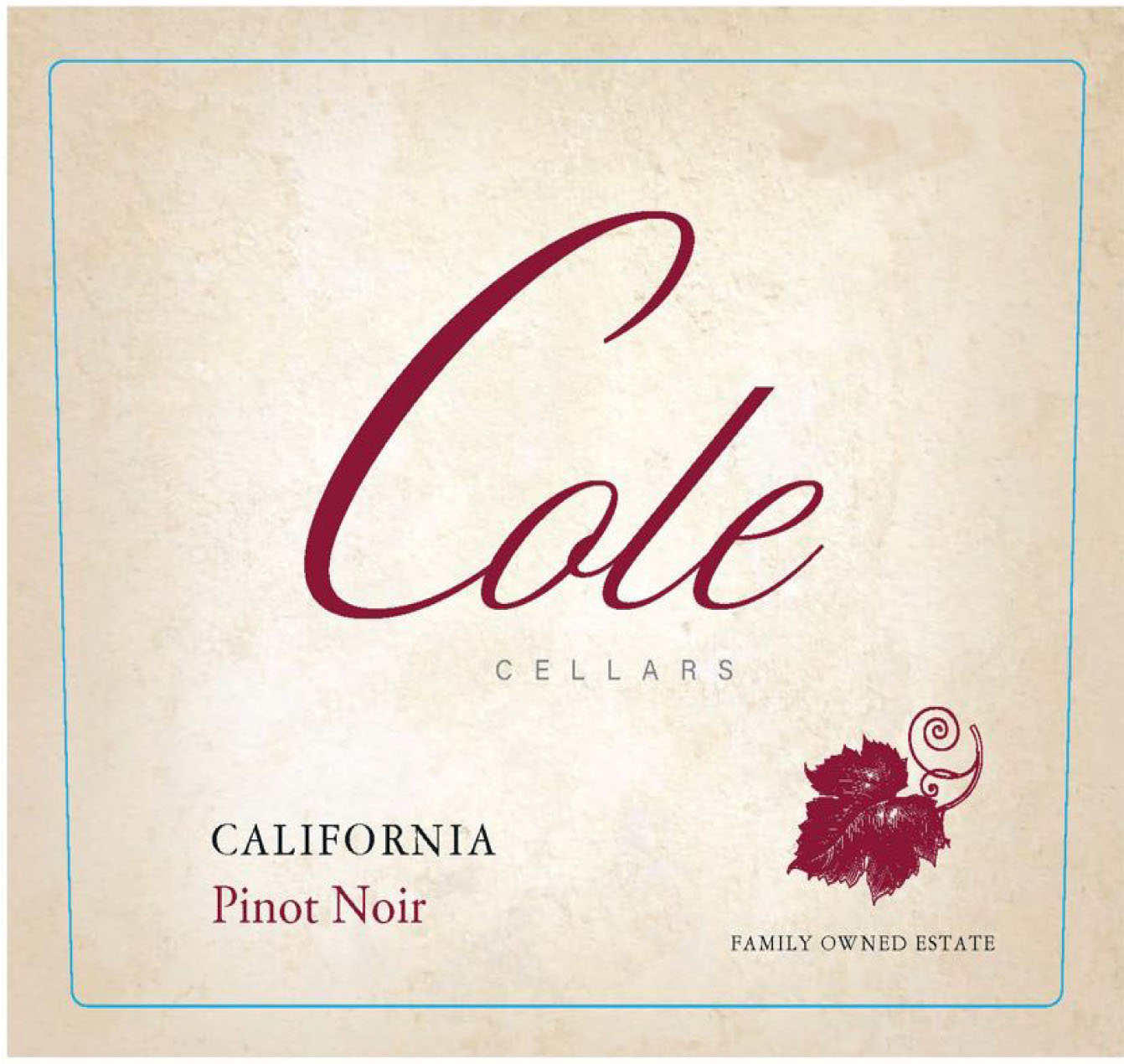 Cole Cellars - Pinot Noir label