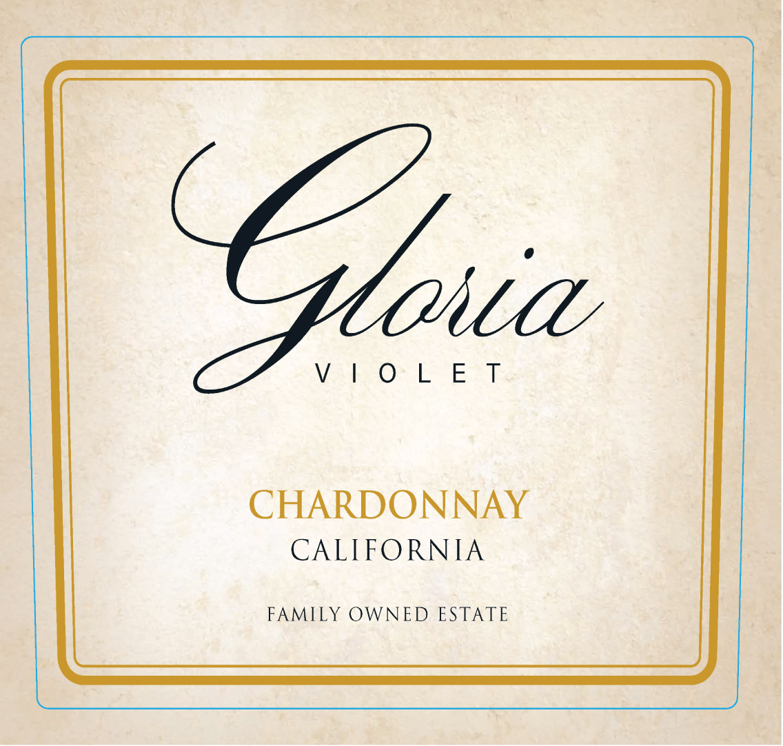 Gloria Violet - Chardonnay label