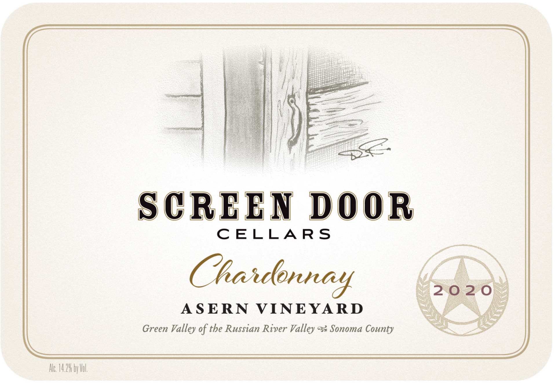 Screen Door Cellars - Chardonnay label