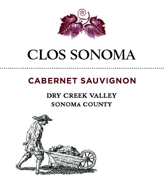 Clos Sonoma - Cabernet Sauvignon label