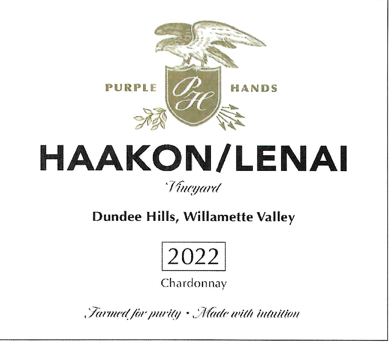 Purple Hands - Chardonnay - Haakon/Lenai label