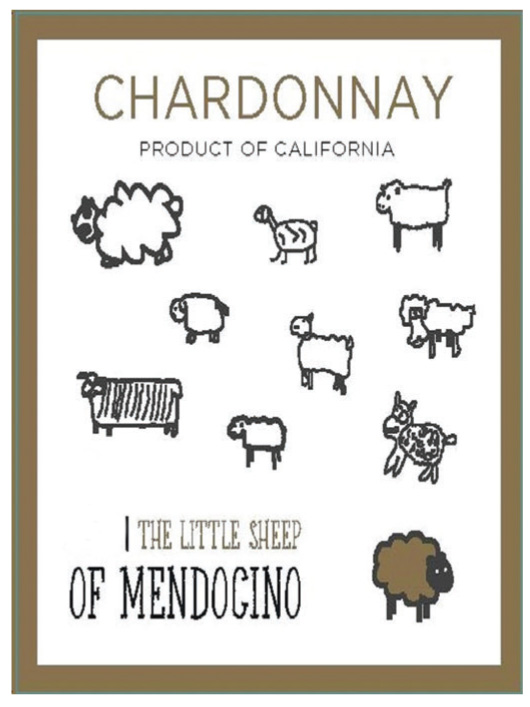 The Little Sheep of California - Chardonnay label