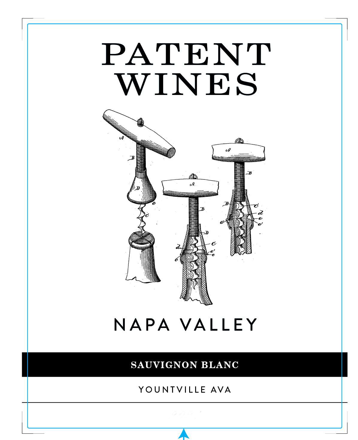 Patent Wines - Sauvignon Blanc label