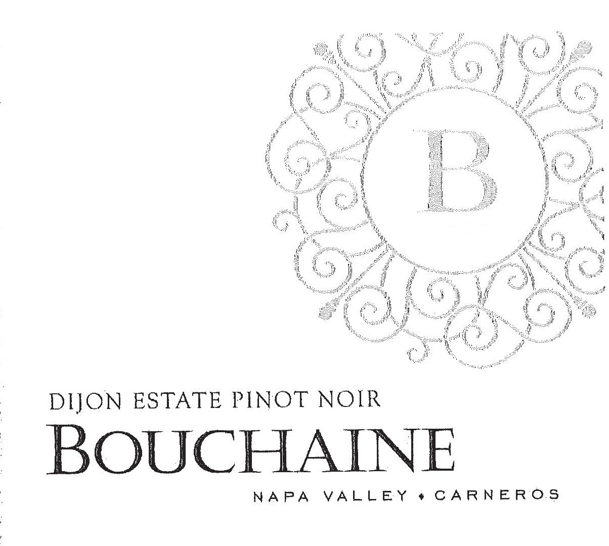 Bouchaine - Pinot Noir Estate- Dijon Clone label