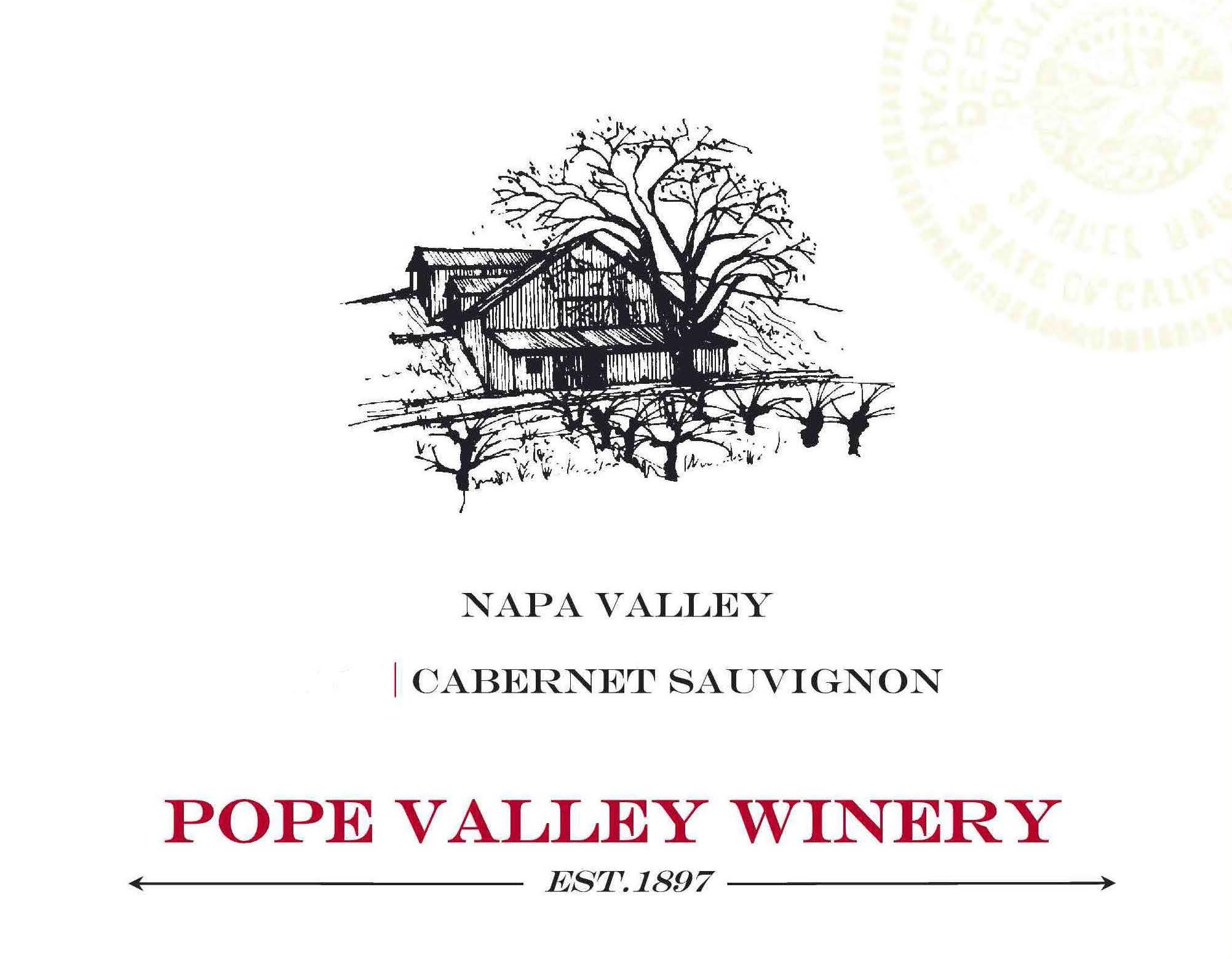 Pope Valley Winery - Cabernet Sauvignon - Napa label