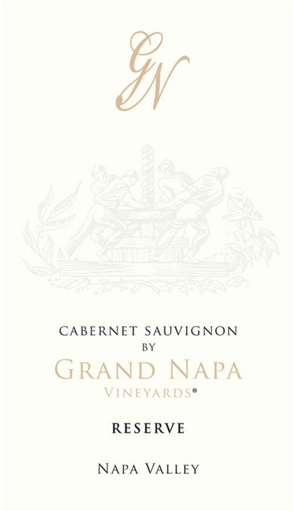 Grand Napa Vineyards - Cabernet Sauvignon Reserve  label