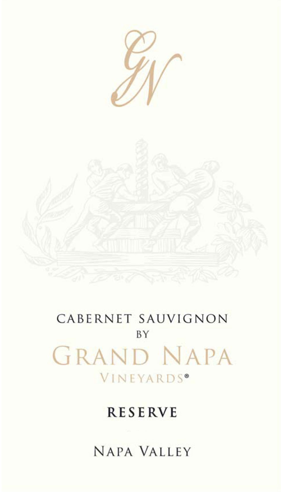 Grand Napa Vineyards - Cabernet Sauvignon Reserve  label