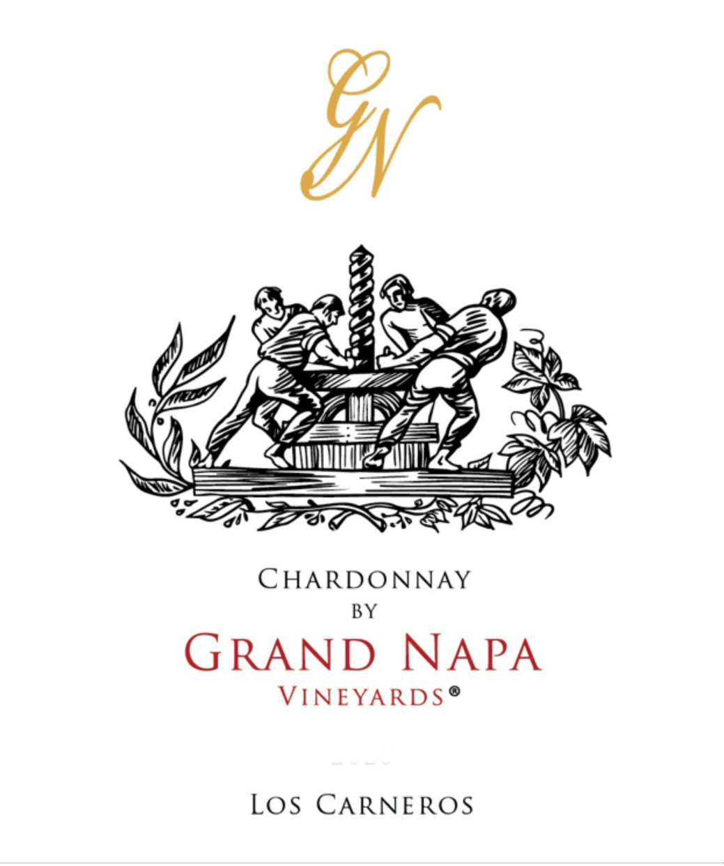Grand Napa Vineyards - Chardonnay label