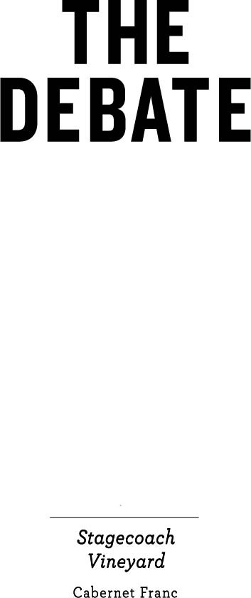 The Debate - Cabernet Franc Stagecoach label