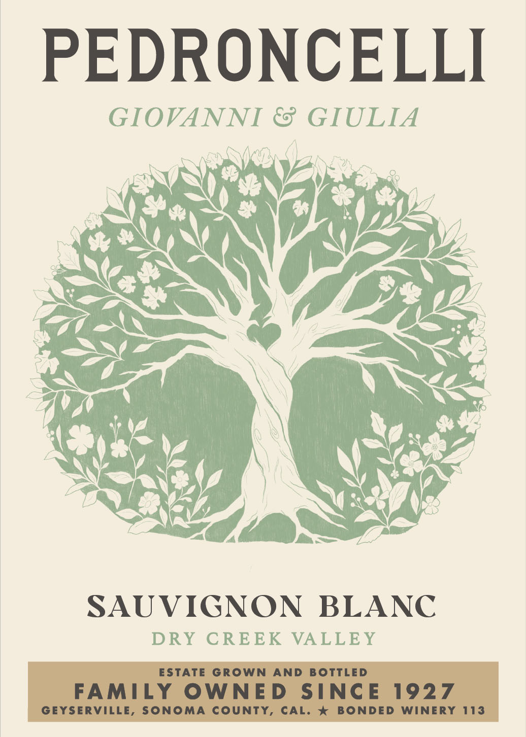 Pedroncelli - Sauvignon Blanc - Giovanni & Giulia label