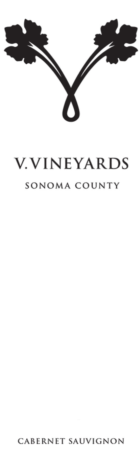 V. Vineyards Cabernet Sauvignon Estate label