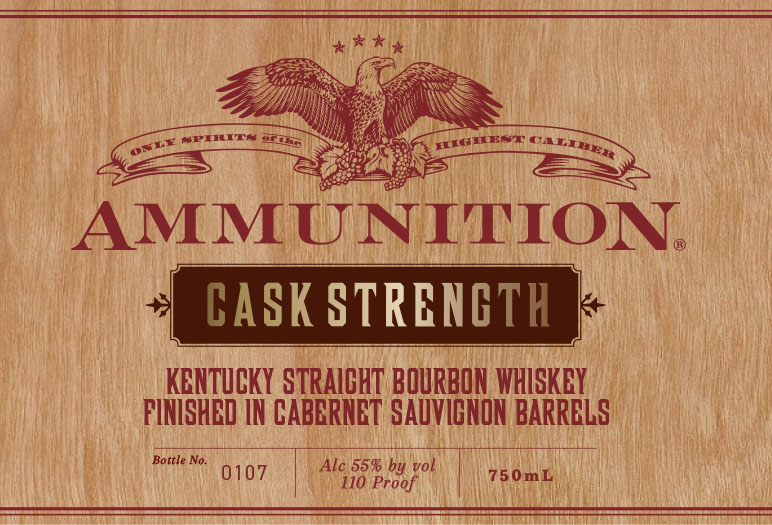 Ammunition - Cask Strength Bourbon label