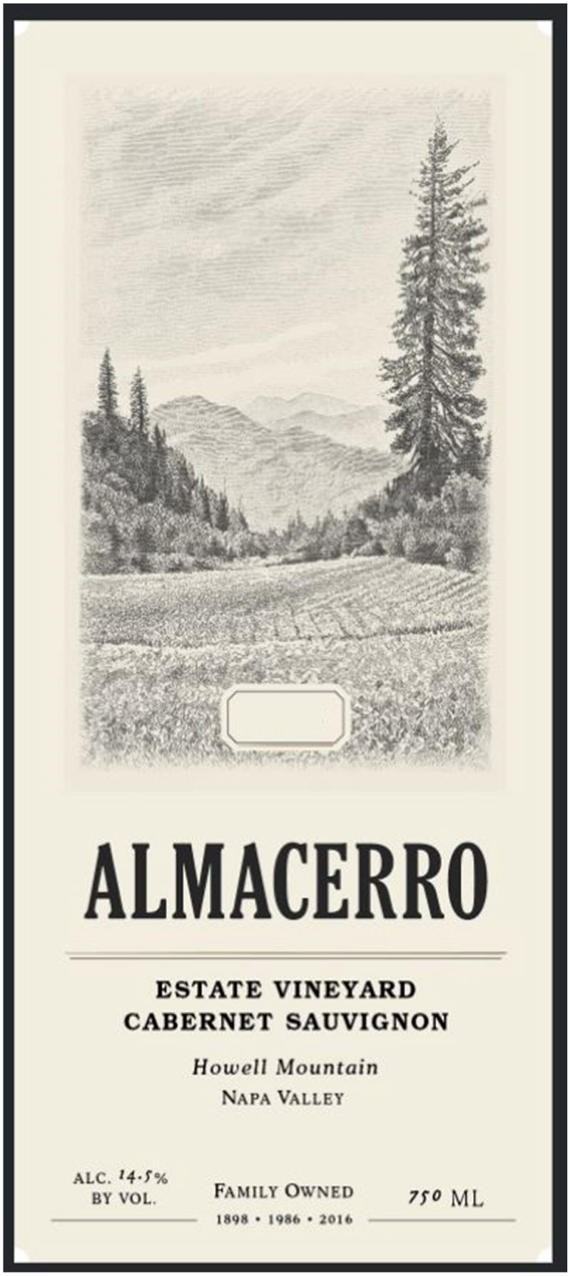 Almacerro Cabernet Sauvignon Estate label