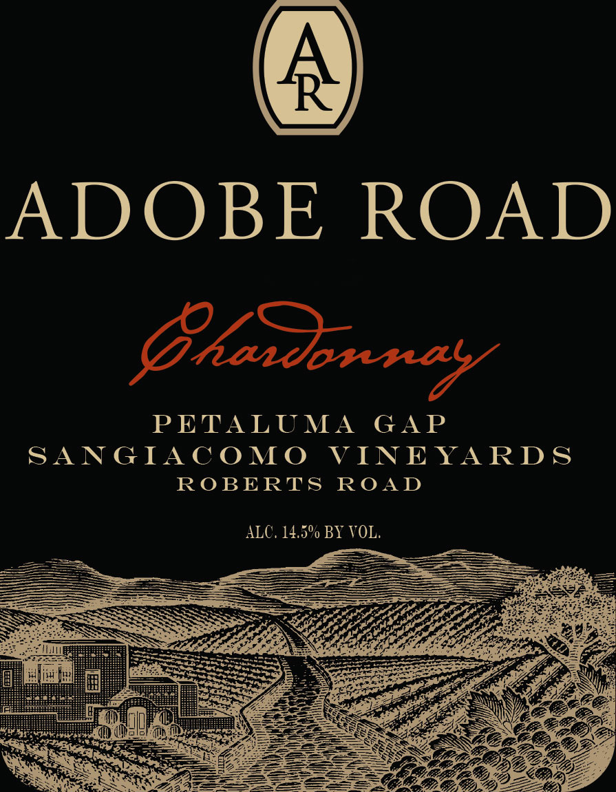Adobe Road - Chardonnay label