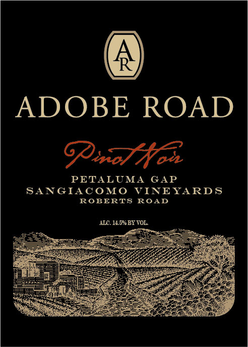 Adobe Road - Pinot Noir label