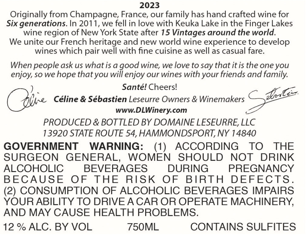 Domaine Le Seurre - Chardonnay Sélection Spéciale label