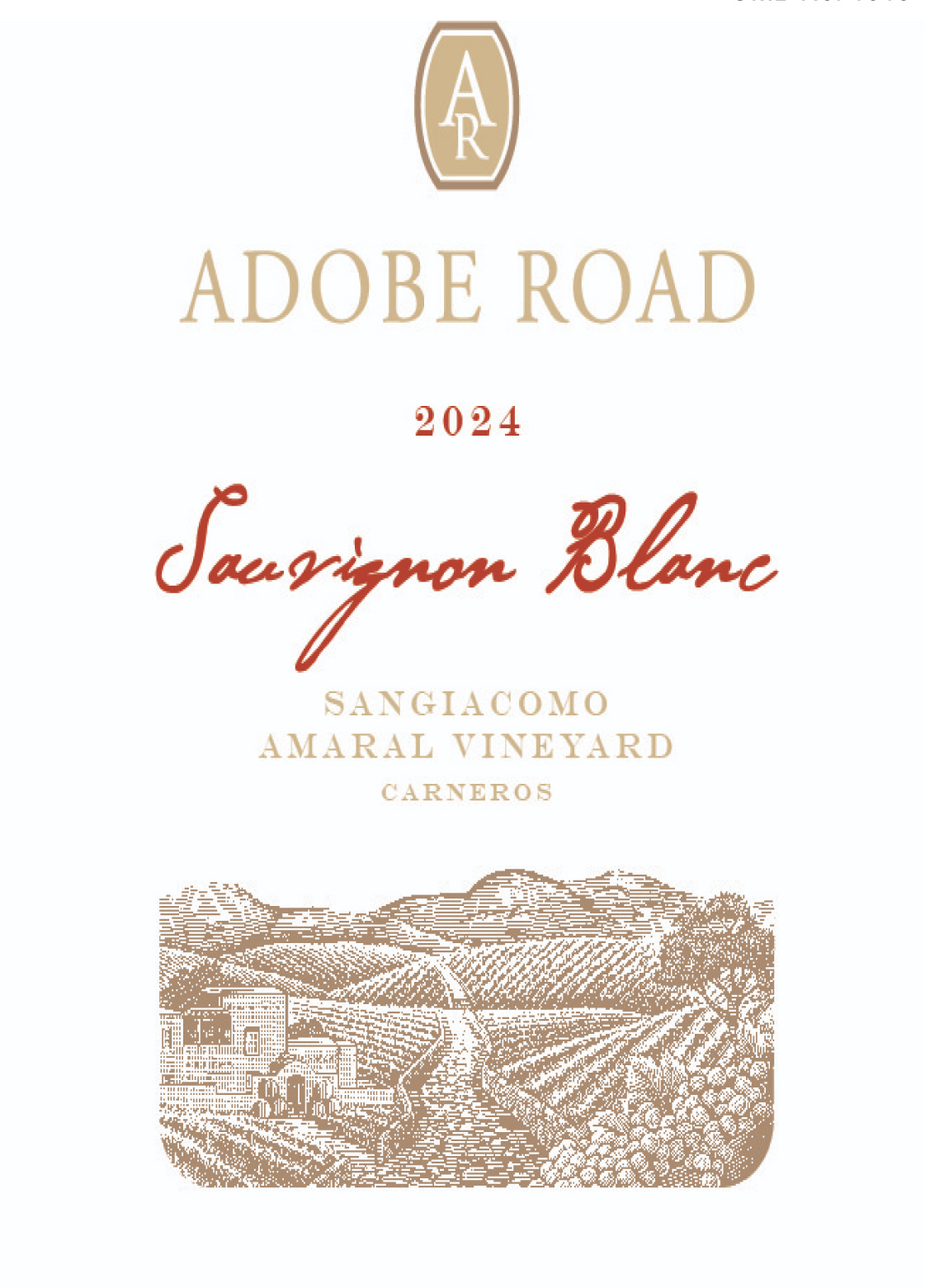 Adobe Road - Sauvignon Blanc - Amaral Vineyard label