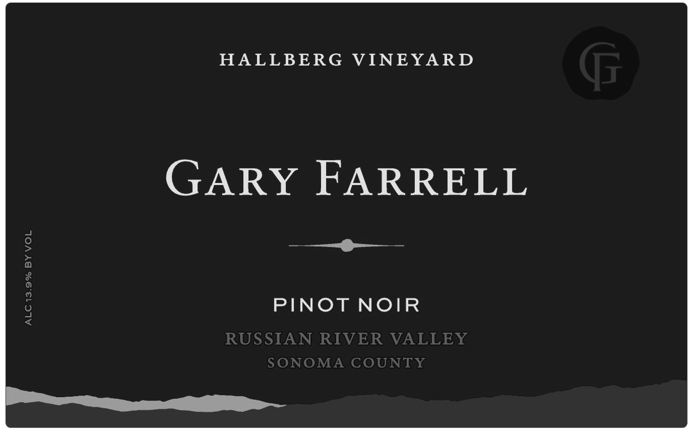 Gary Farrell - Pinot Noir Hallberg Vineyard RRV label