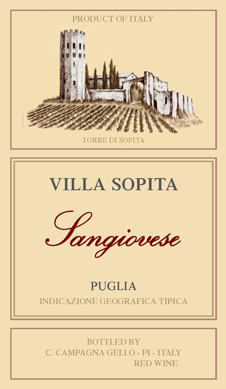Villa Sopita - Sangiovese Di Puglia  label