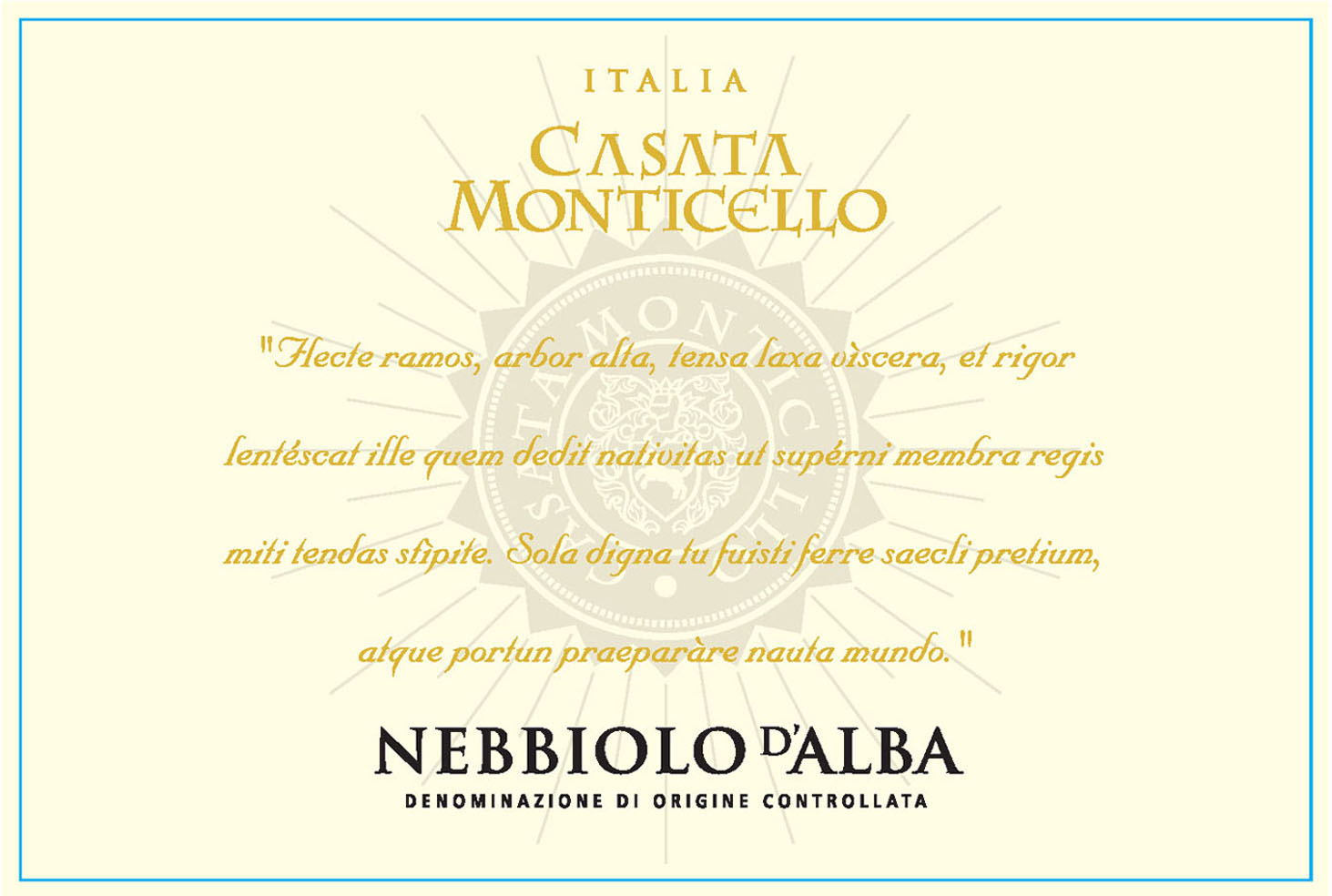 Casata Monticello - Nebbiolo D'Alba label