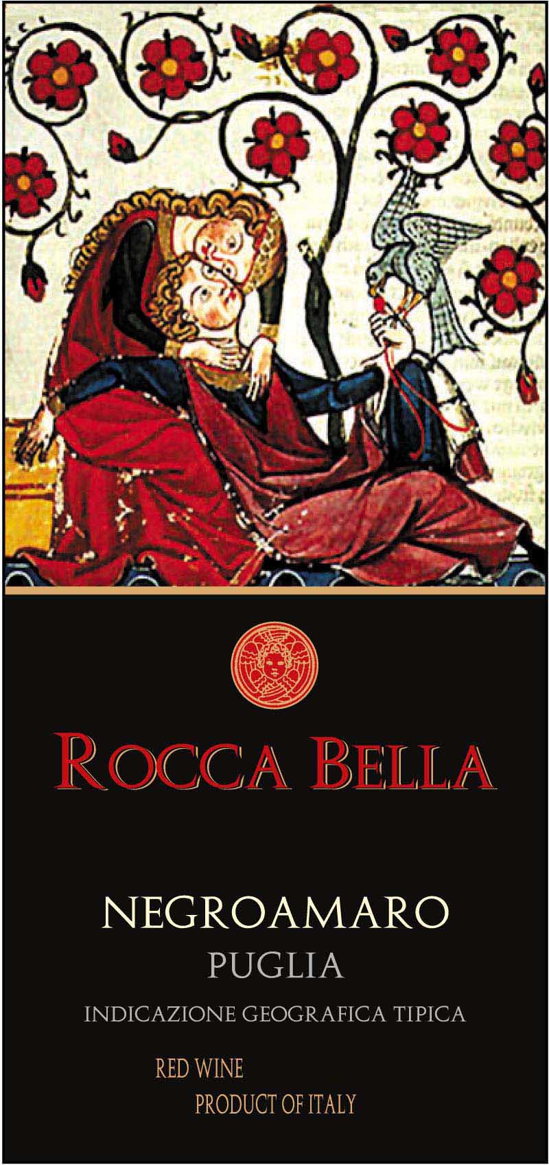 Rocca Bella - Negroamaro label