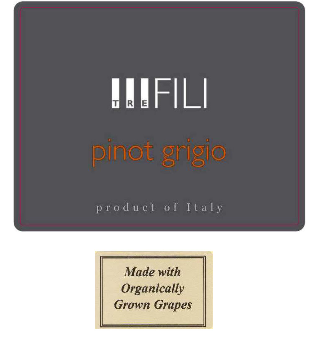 Tre Fili - Pinot Grigio label