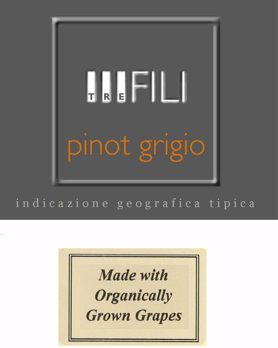 Tre Fili - Pinot Grigio label