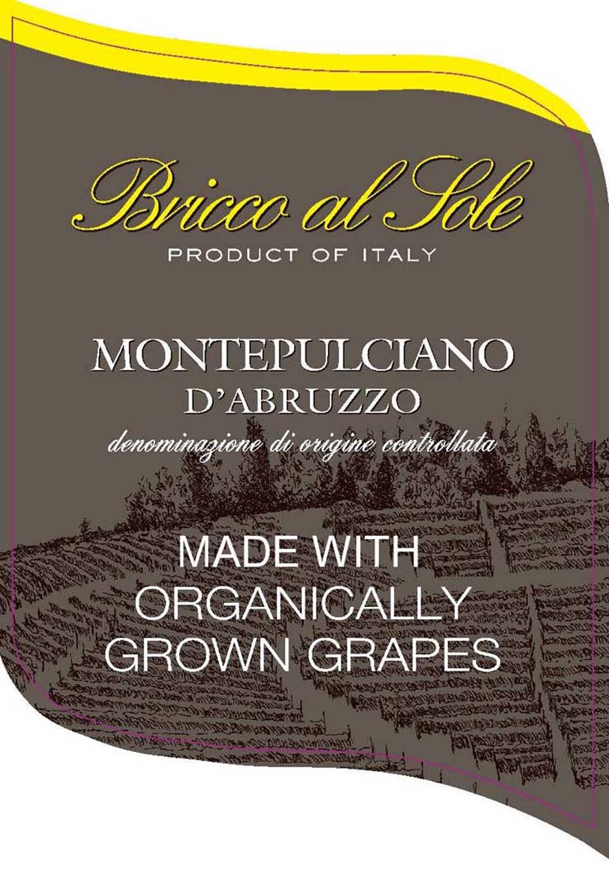 Bricco al Sole - Montepulciano D'Abruzzo label