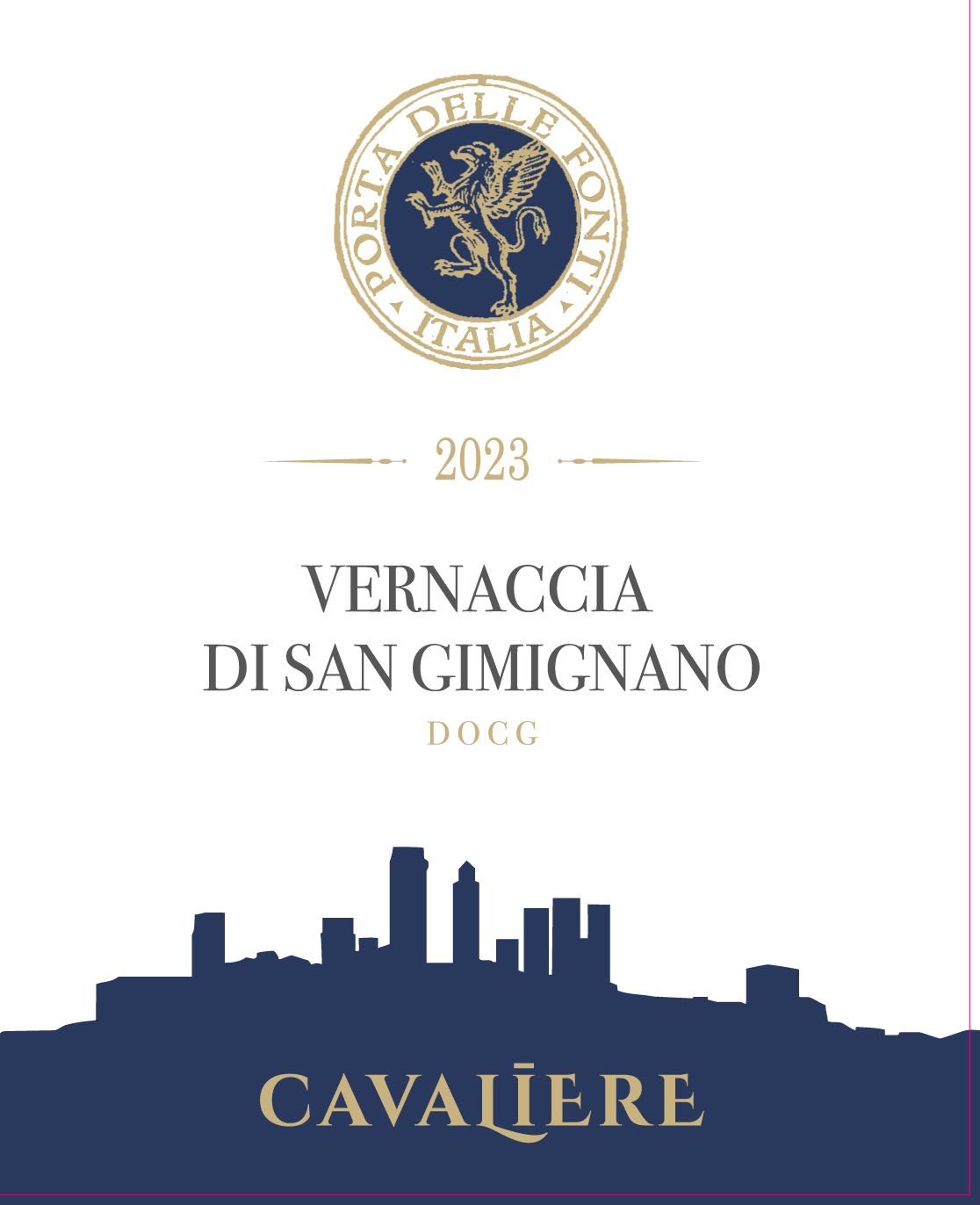 Cavaliere - Vernaccia Di San Gimignano label