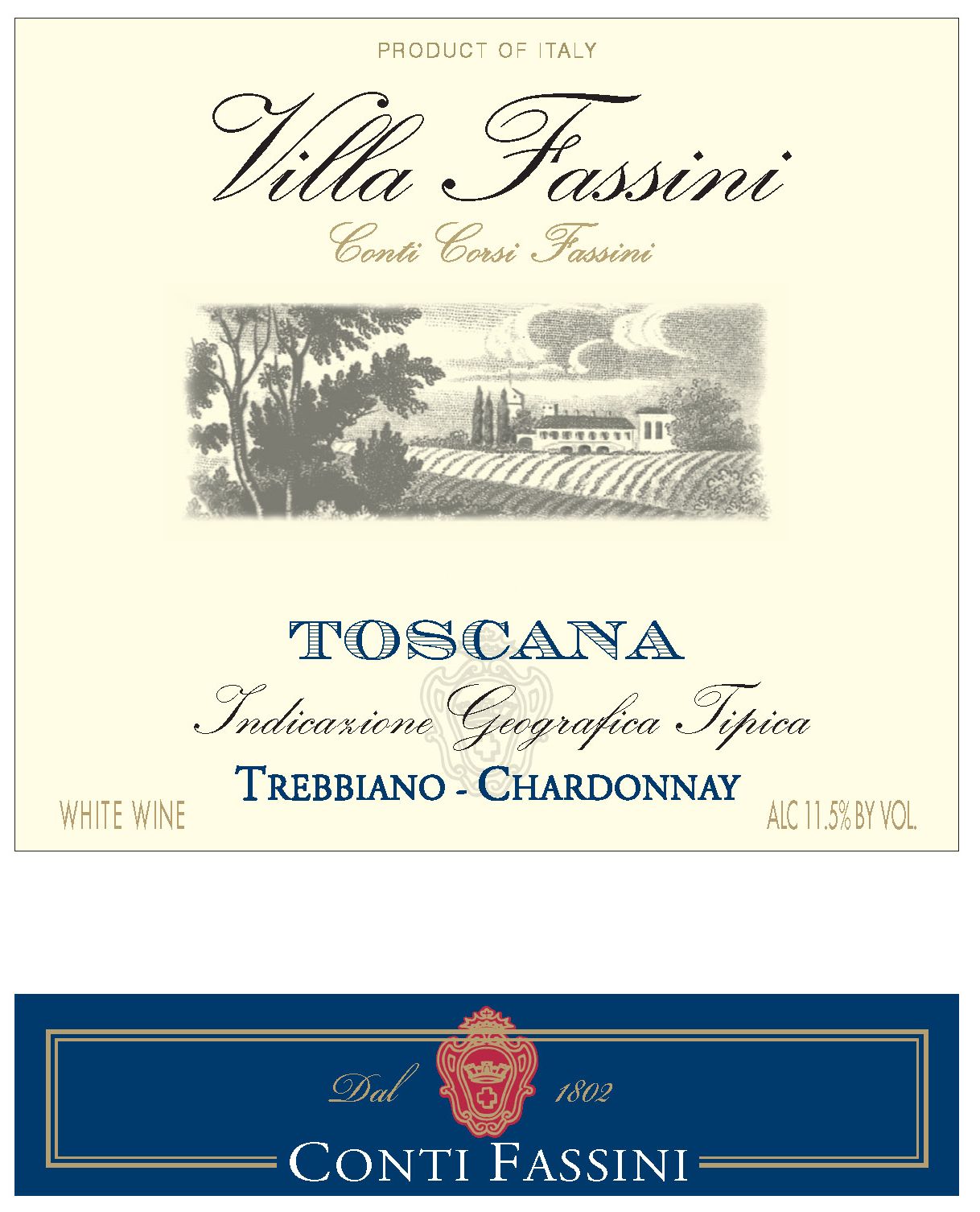 Villa Fassini - Trebbiano Chardonnay label
