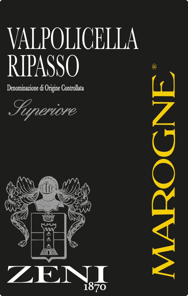 Zeni - Valpolicella Superiore Ripasso Marogne label