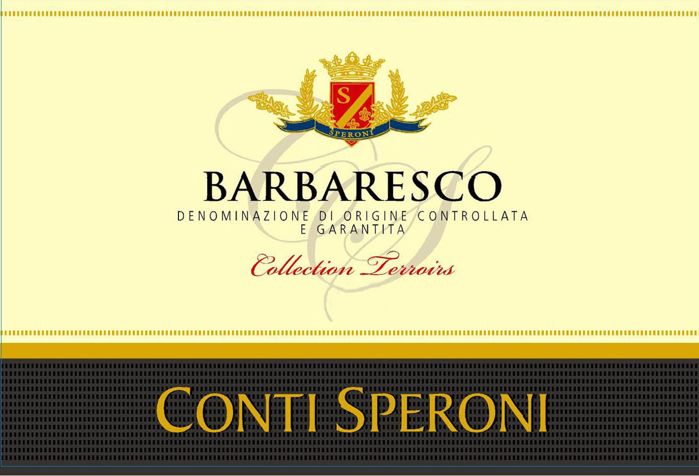 Conti Speroni - Barbaresco label