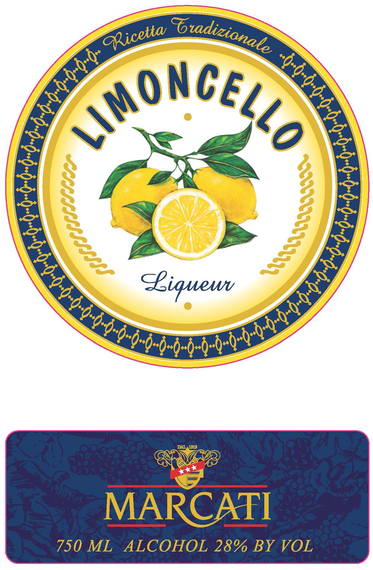 Marcati - Limoncello Liqueur label