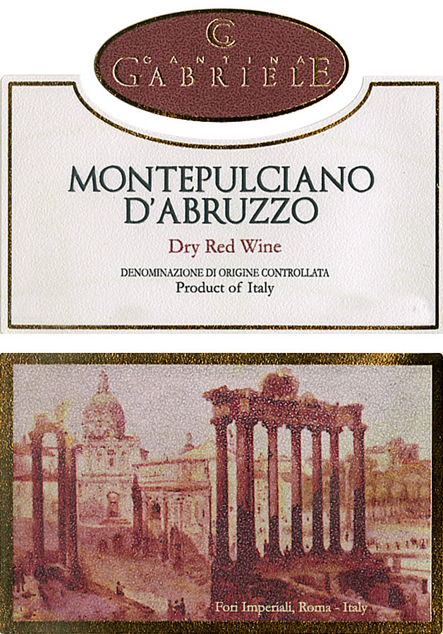 Cantina Gabriele - Montepulciano D'Abruzzo label