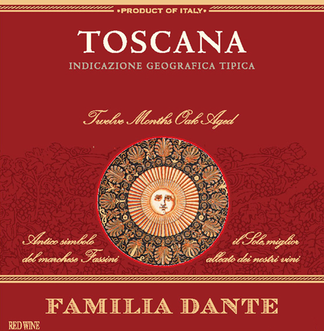 Familia Dante - Super Toscana label