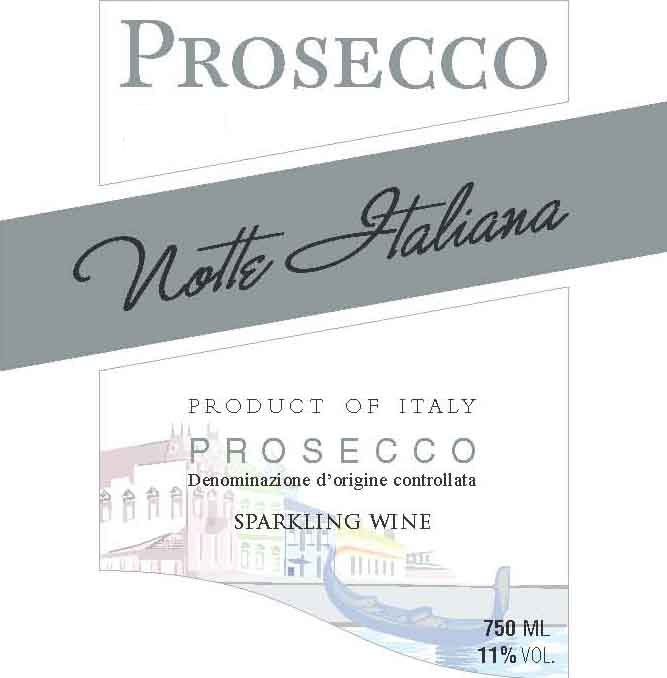 Notte Italiana - Prosecco label