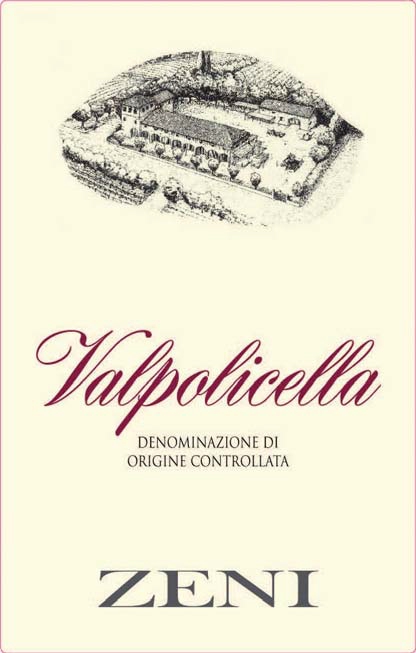 Zeni - Valpolicella label