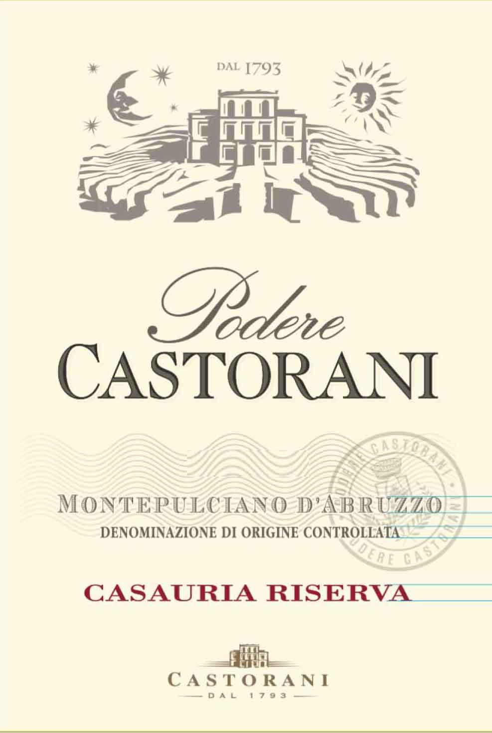Podere Castorani - Montepulciano D'Abruzzo Casauria Riserva label