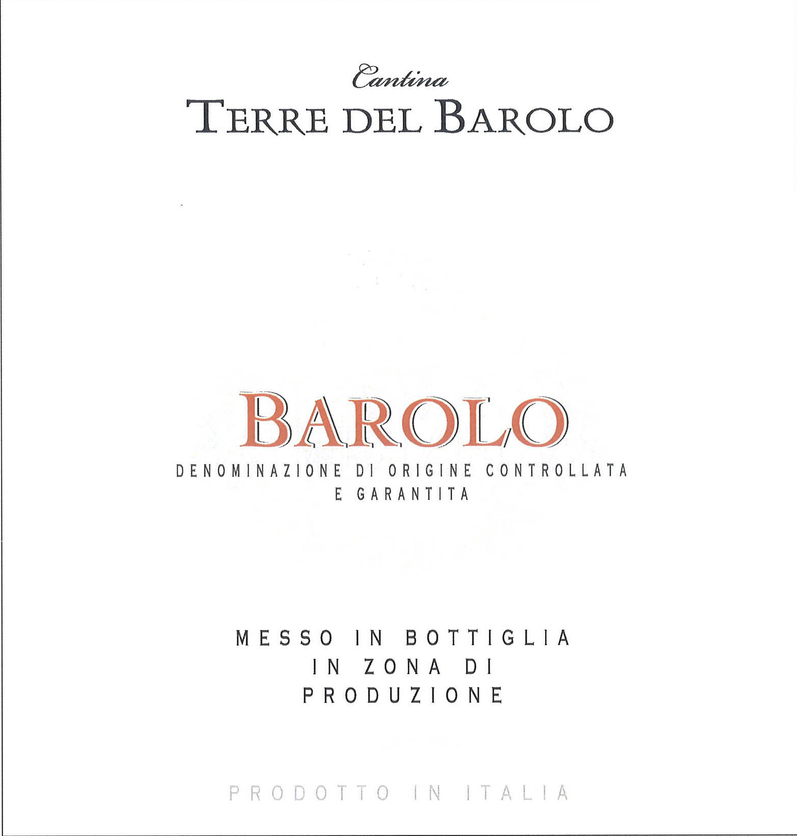 Cantina Terre del Barolo - Barolo label