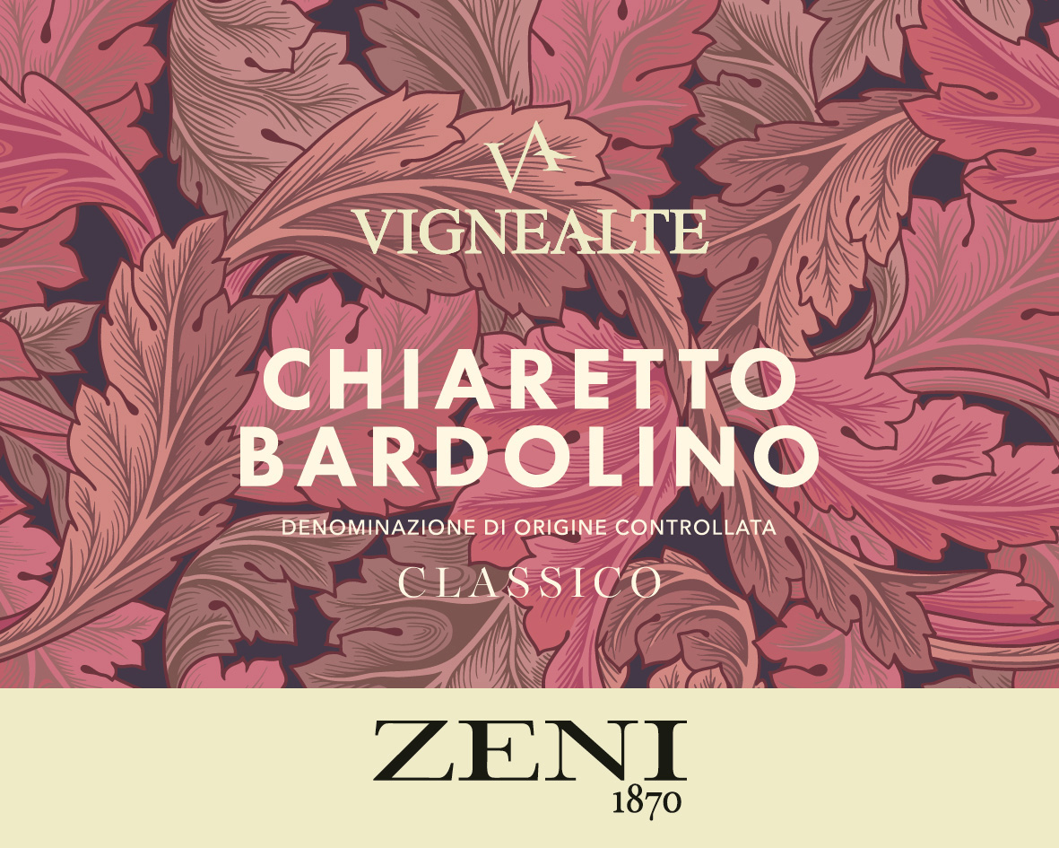 Zeni - Bardolino Chiaretto Classico Vigne Alte Rose label