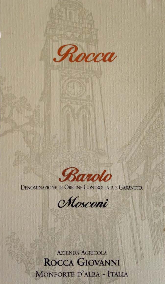 Rocca Giovanni - Mosconi Barolo label