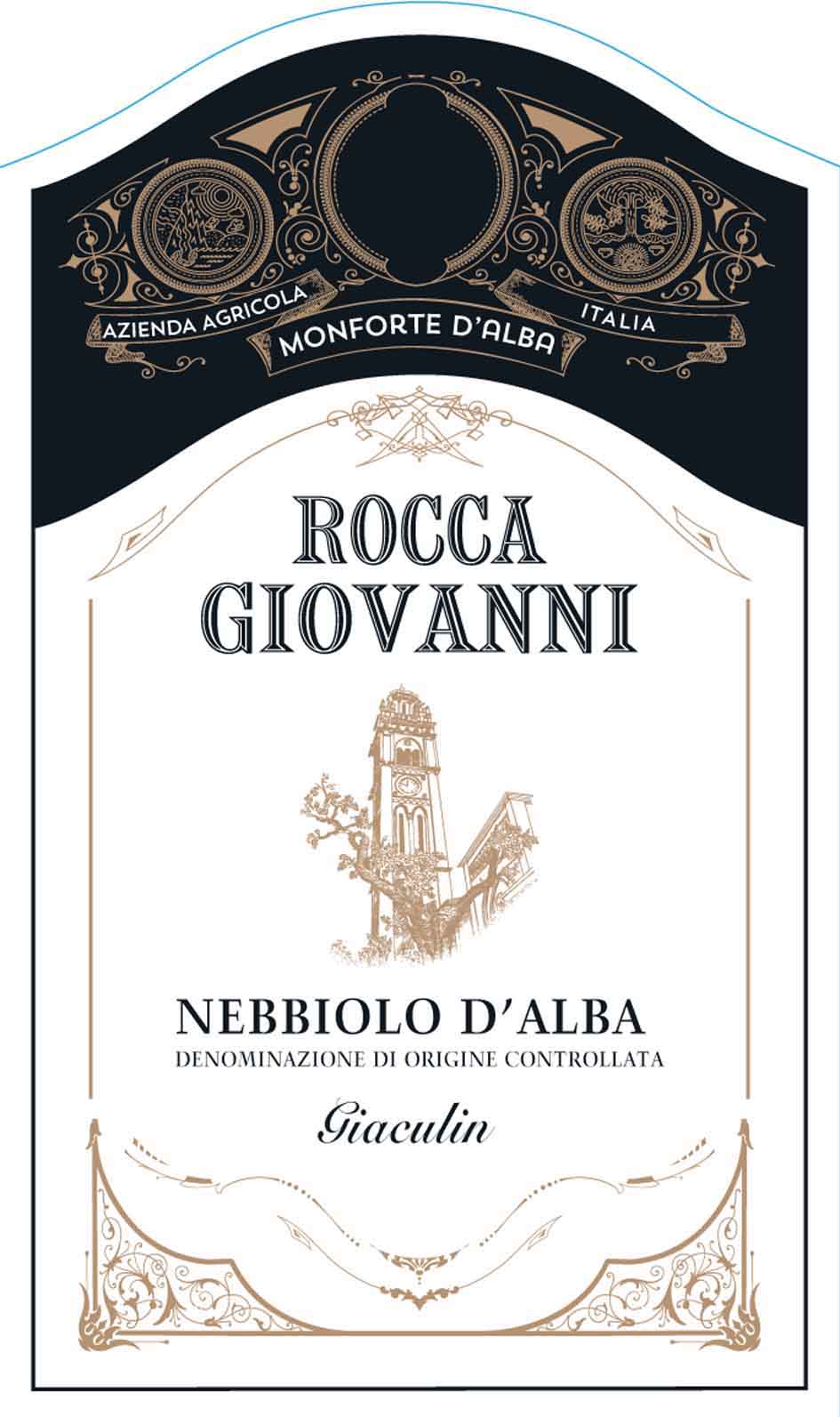 Rocca Giovanni - Giaculin Nebbiolo d'Alba label