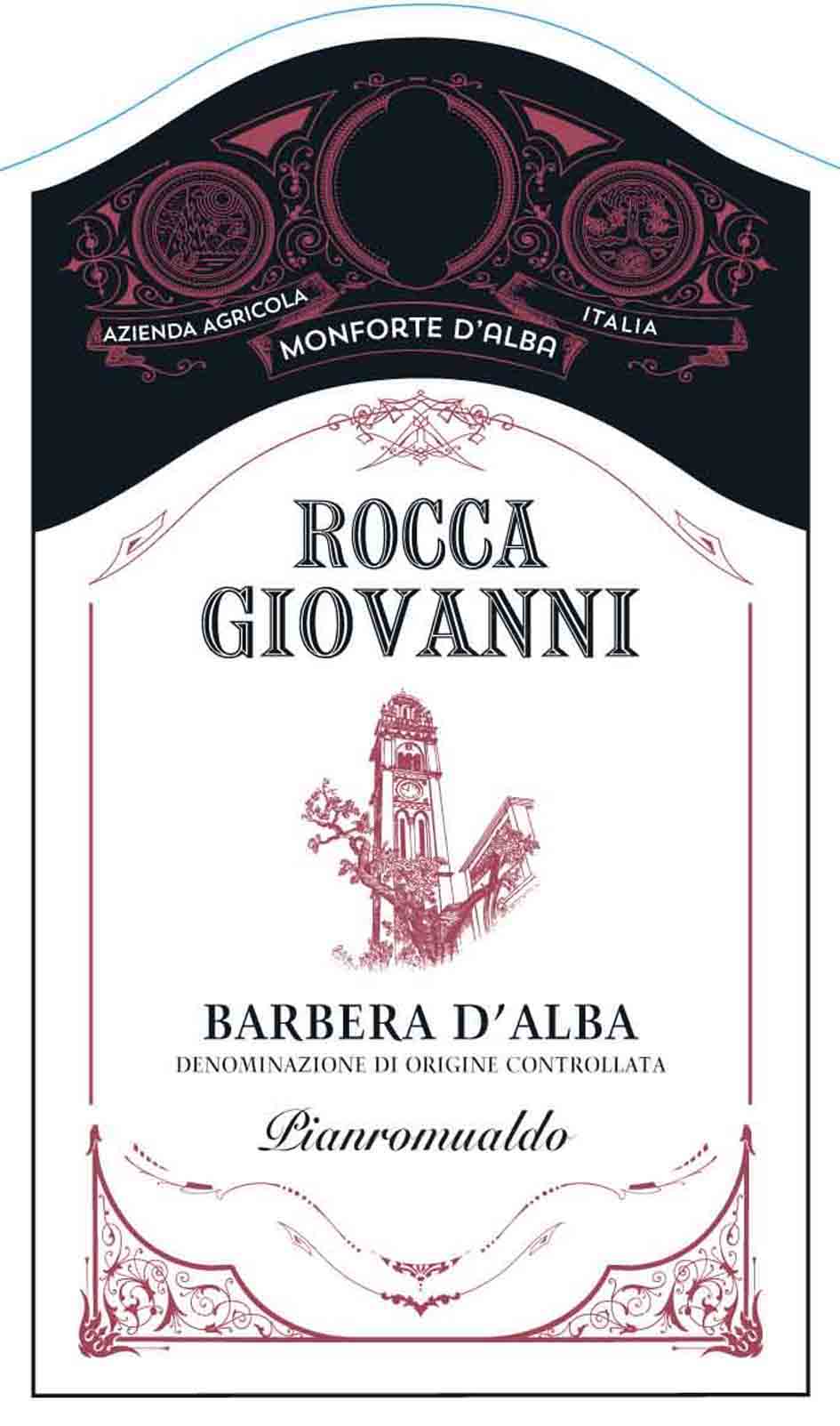 Rocca Giovanni - Pianromualdo Barbera label