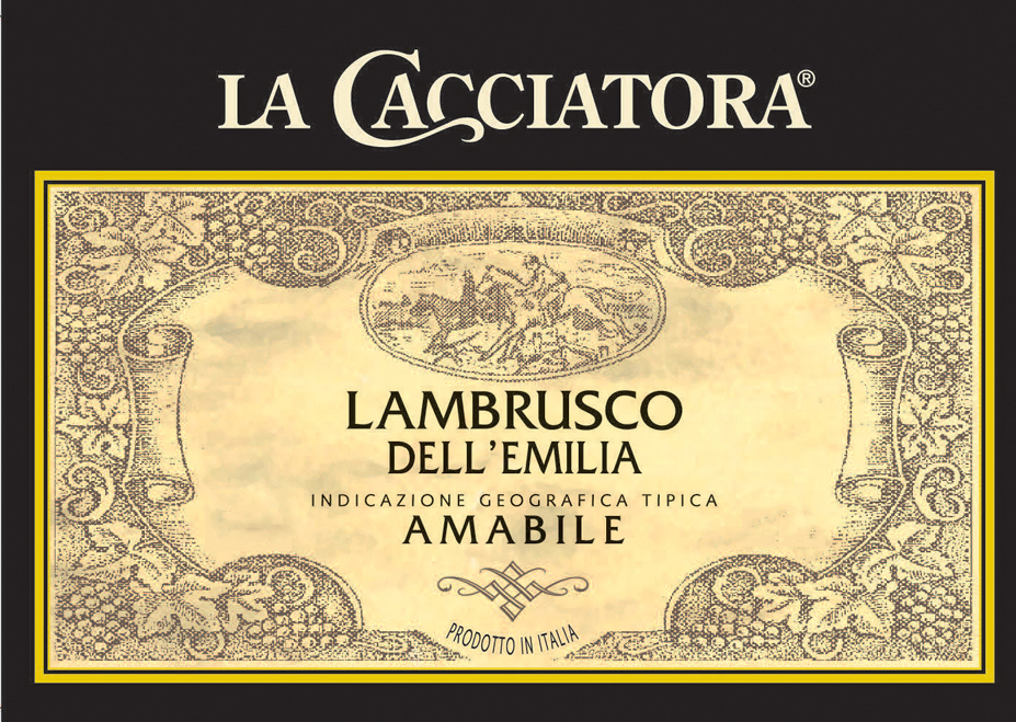 La Cacciatora - Lambrusco Dell'Emilia label