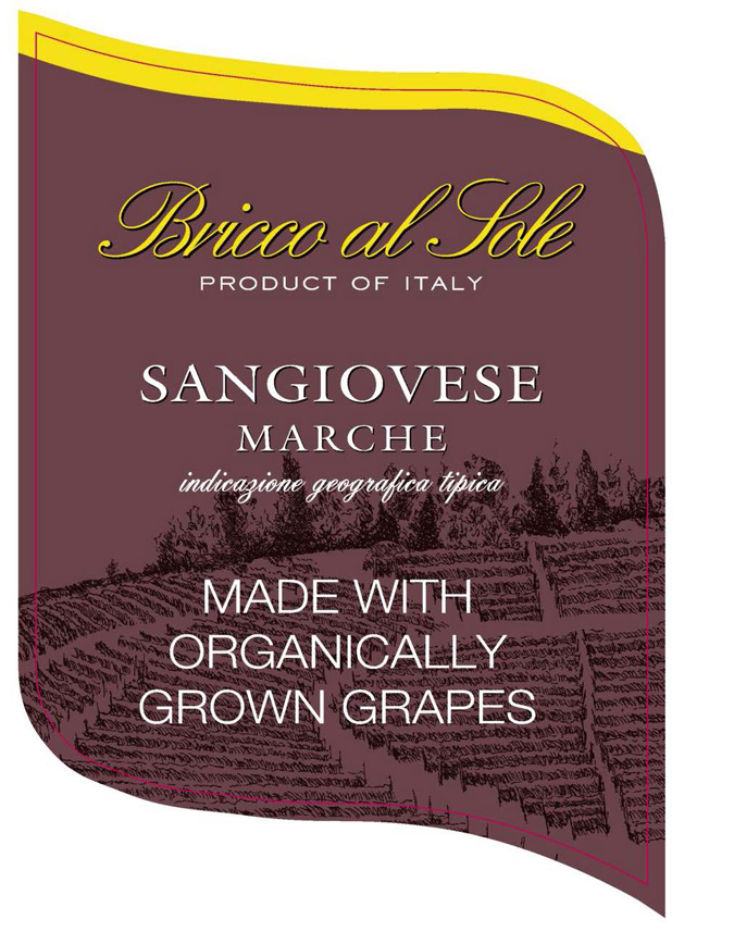 Bricco al Sole - Sangiovese label